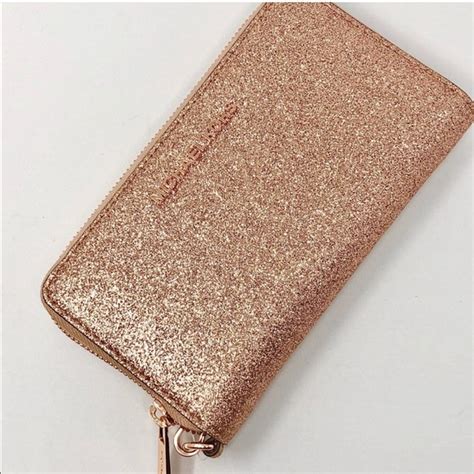 rose wallet michael kors|michael kors rose gold wristlet.